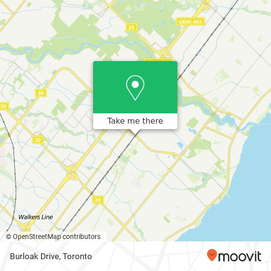 Burloak Drive map