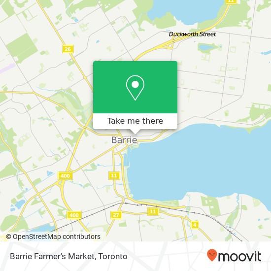 Barrie Farmer's Market map