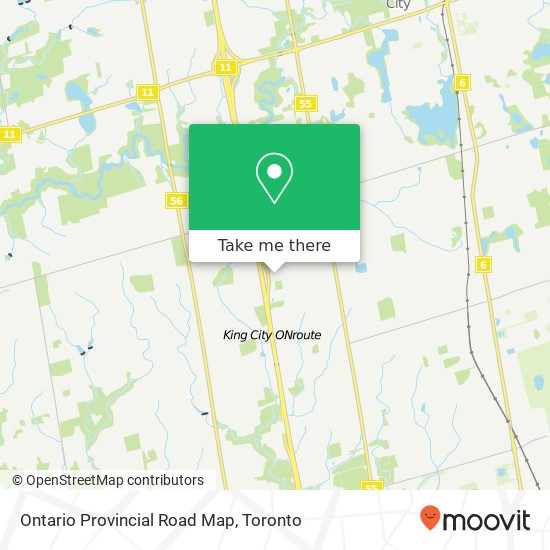 Ontario Provincial Road Map map