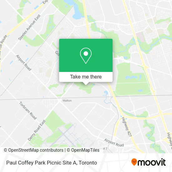 Paul Coffey Park Picnic Site A map