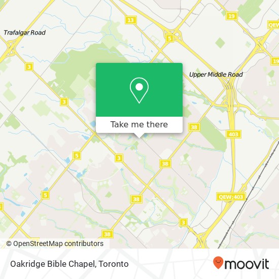 Oakridge Bible Chapel map