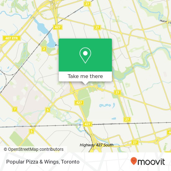 Popular Pizza & Wings map