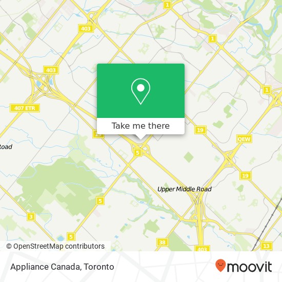 Appliance Canada map