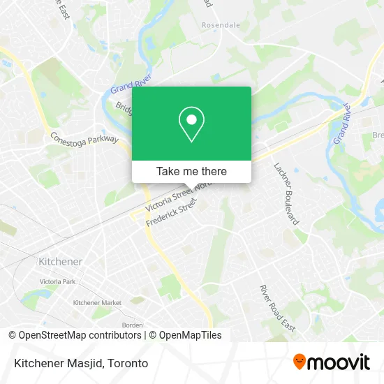 Kitchener Masjid map