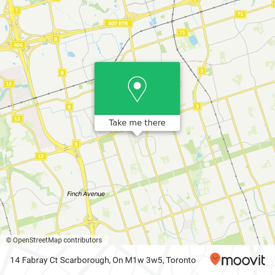 14 Fabray Ct Scarborough, On M1w 3w5 map