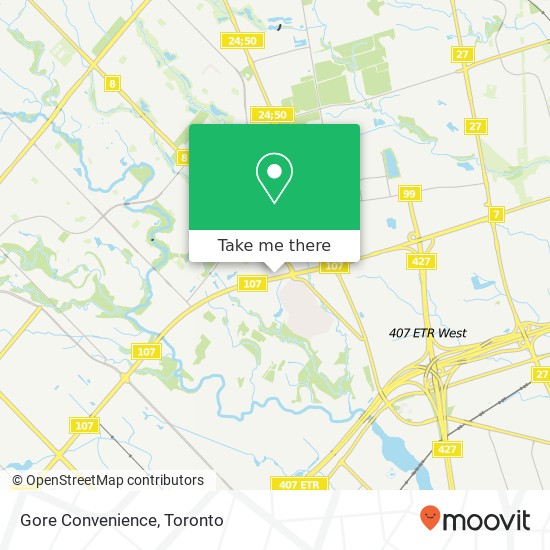 Gore Convenience map