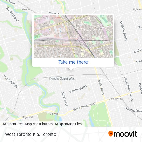 West Toronto Kia map