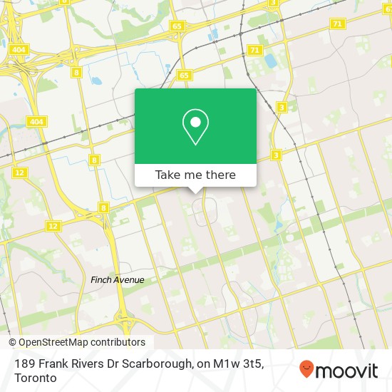 189 Frank Rivers Dr Scarborough, on M1w 3t5 map