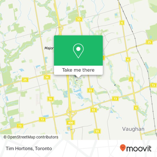 Tim Hortons map