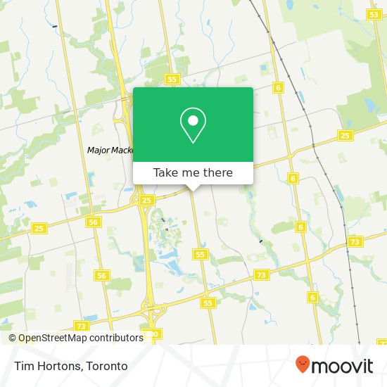 Tim Hortons map