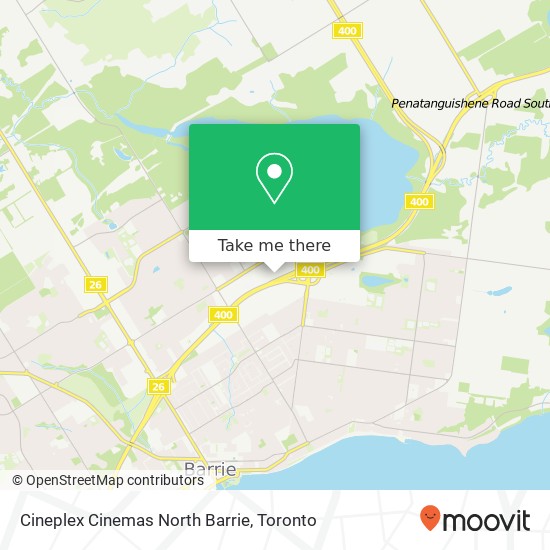 Cineplex Cinemas North Barrie map