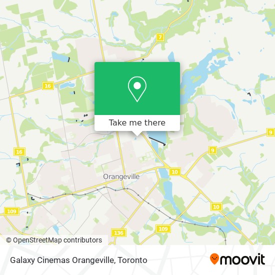 Galaxy Cinemas Orangeville map