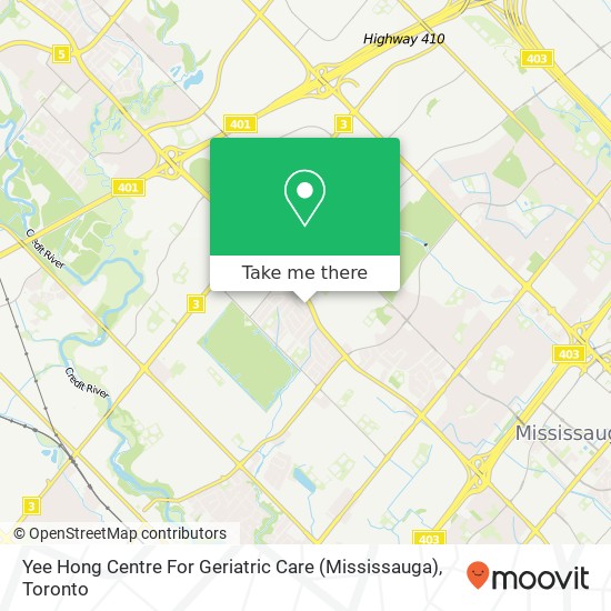 Yee Hong Centre For Geriatric Care (Mississauga) map