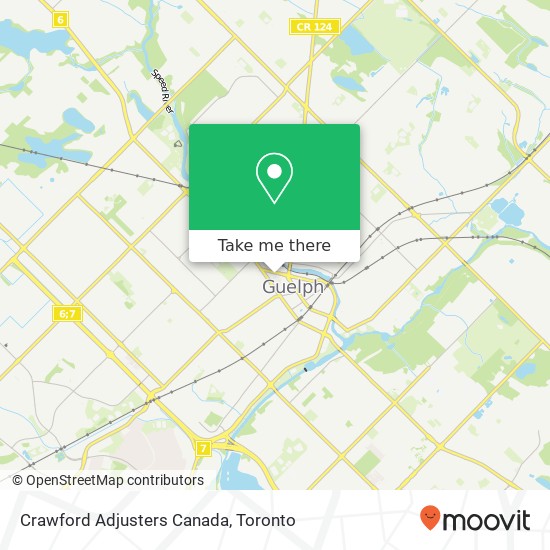 Crawford Adjusters Canada map