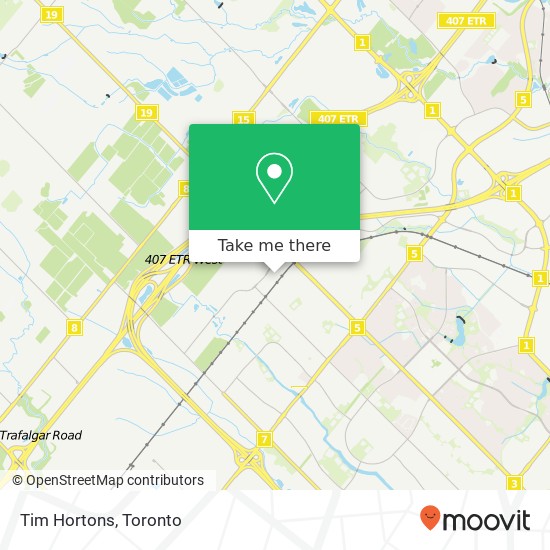 Tim Hortons map