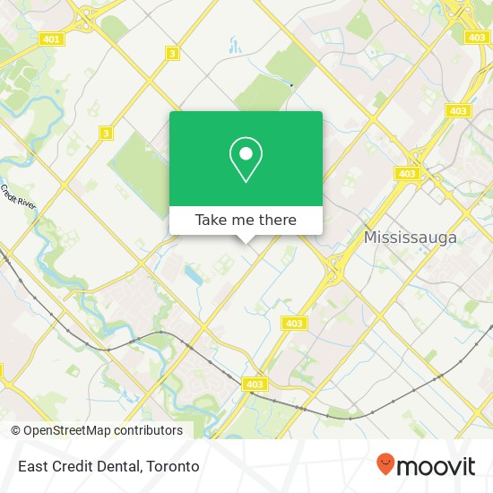 East Credit Dental map