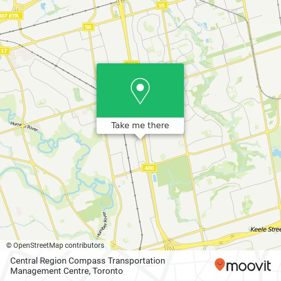 Central Region Compass Transportation Management Centre map