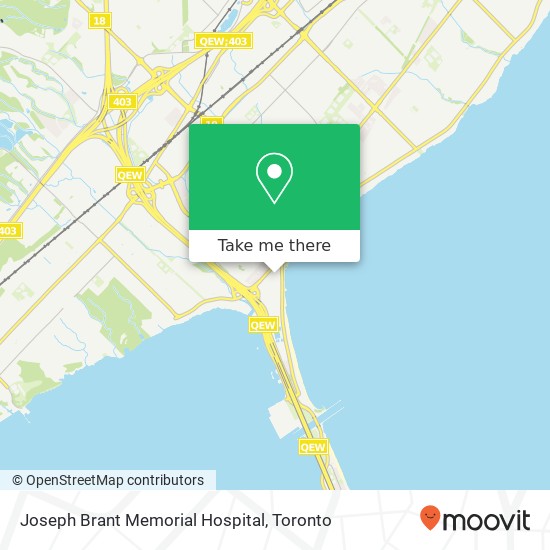 Joseph Brant Memorial Hospital map