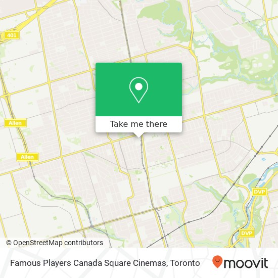 Famous Players Canada Square Cinemas map