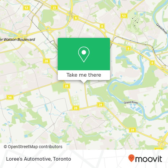 Loree's Automotive map