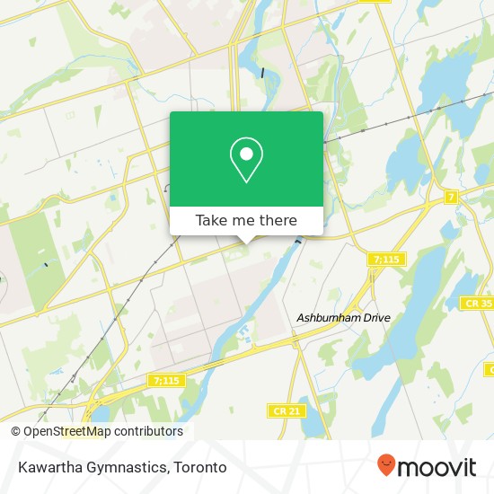 Kawartha Gymnastics map