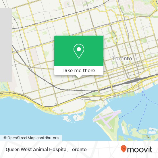 Queen West Animal Hospital map