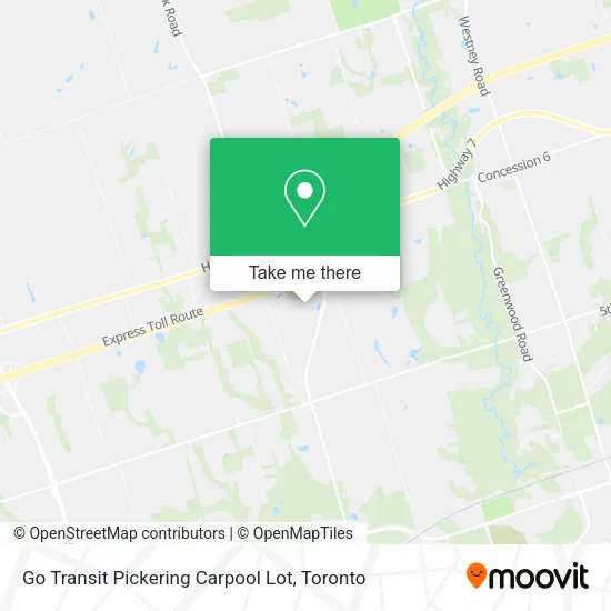Go Transit Pickering Carpool Lot plan