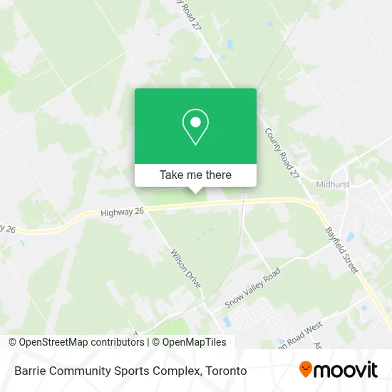 Barrie Community Sports Complex map