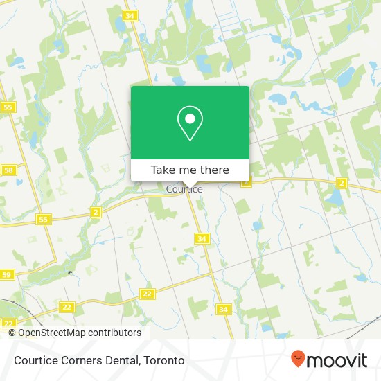 Courtice Corners Dental map