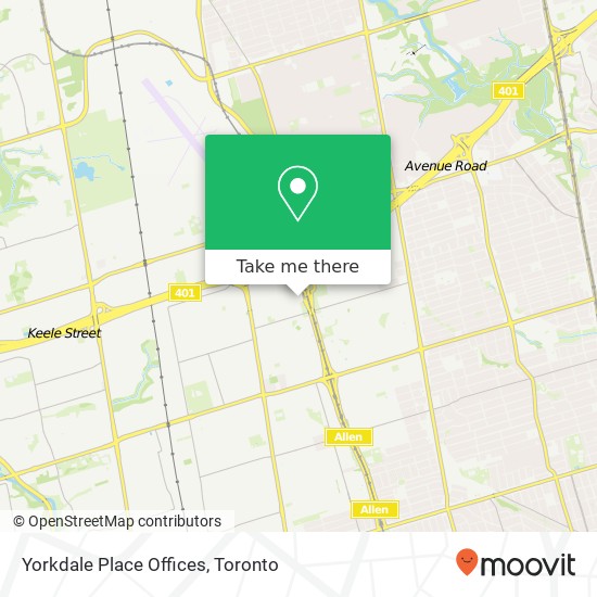 Yorkdale Place Offices map