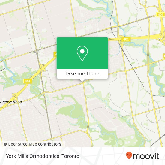 York Mills Orthodontics map