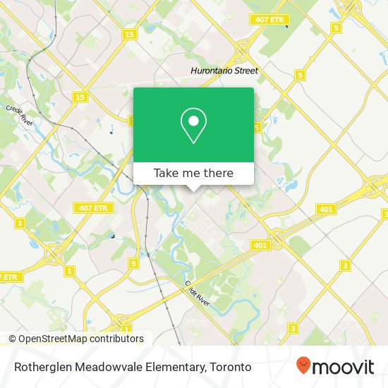 Rotherglen Meadowvale Elementary map