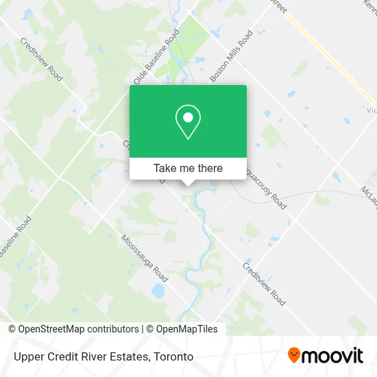 Upper Credit River Estates map