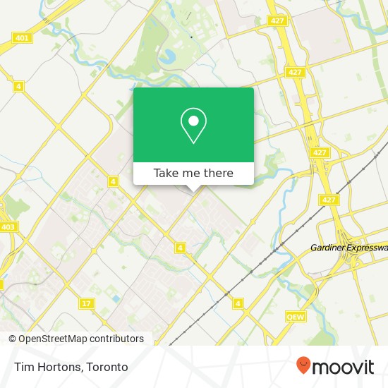 Tim Hortons map