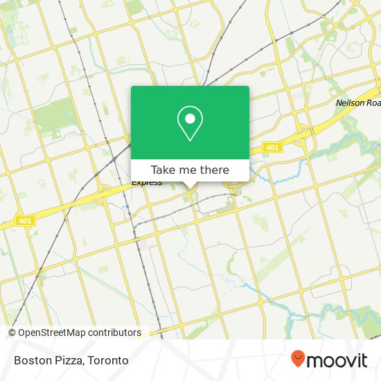 Boston Pizza map