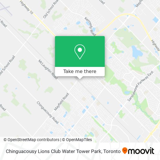 Chinguacousy Lions Club Water Tower Park map