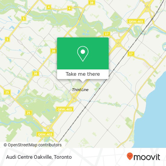 Audi Centre Oakville map