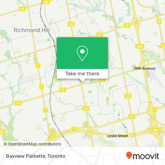 Bayview Parkette map