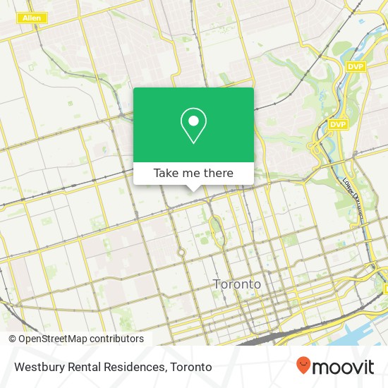 Westbury Rental Residences map