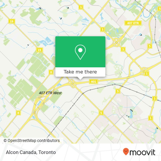Alcon Canada map