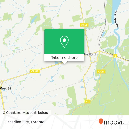 Canadian Tire map