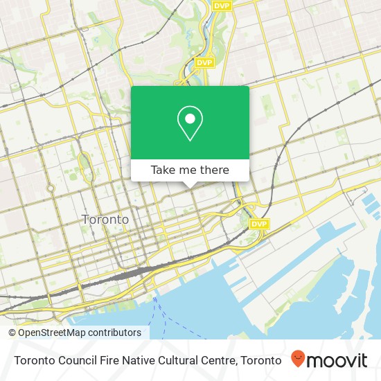 Toronto Council Fire Native Cultural Centre map