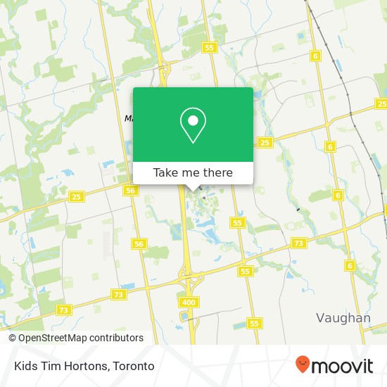 Kids Tim Hortons map