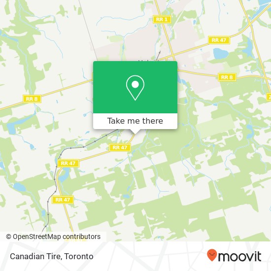 Canadian Tire map