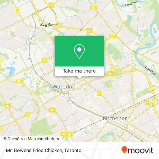 Mr. Bowens Fried Chicken map