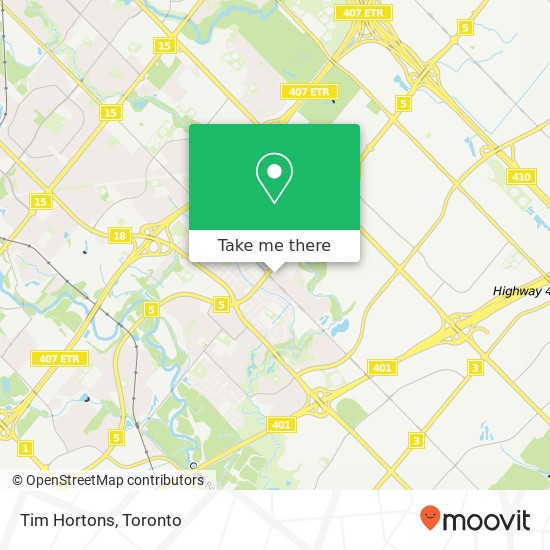 Tim Hortons map