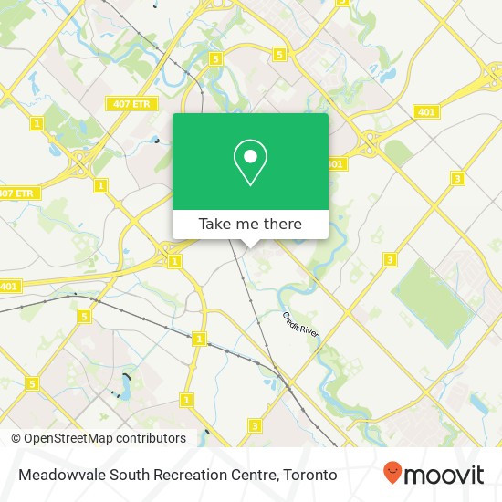 Meadowvale South Recreation Centre map