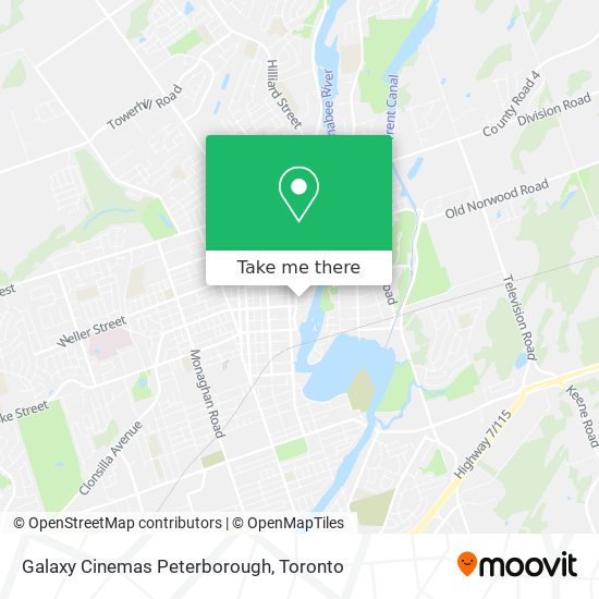 Galaxy Cinemas Peterborough map