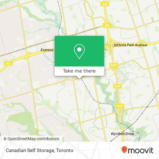 Canadian Self Storage map