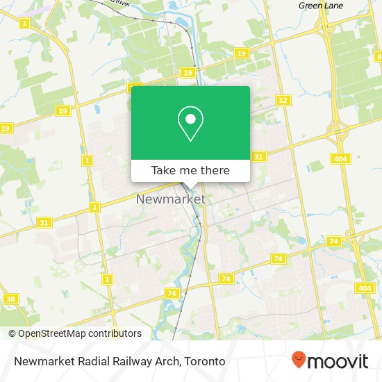 Newmarket Radial Railway Arch map